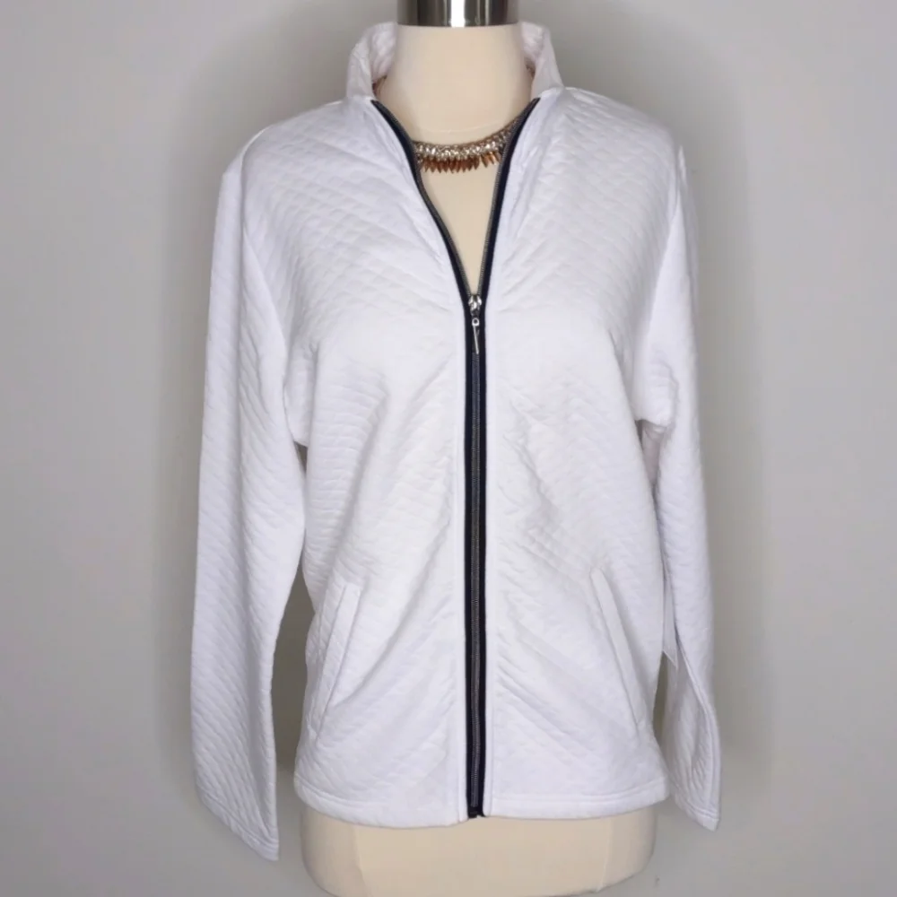 Onque Casual White Sweater Size Large